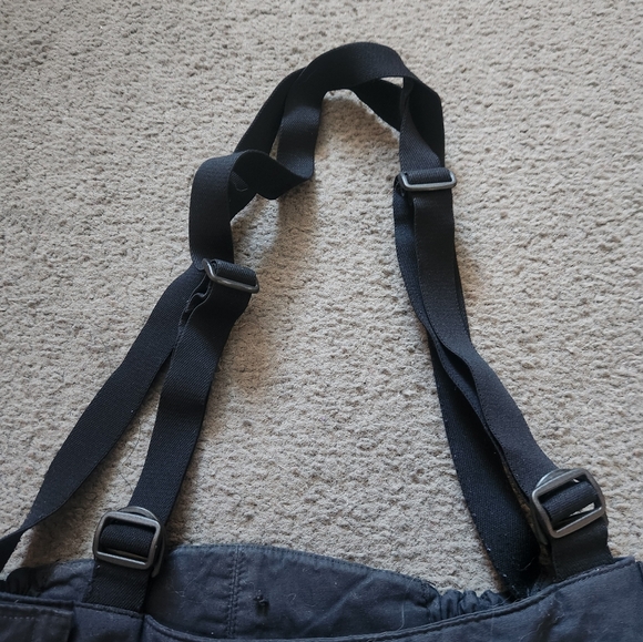 Vintage PATAGONIA Kids Ski Snow Pants Size 8 Black Suspenders Outdoors Sewn on - Picture 11 of 16